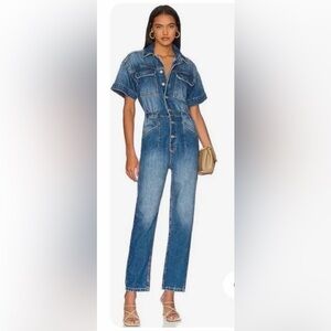 Free People- We The Free Blue Denim Jumpsuit- NWT- Sz Small